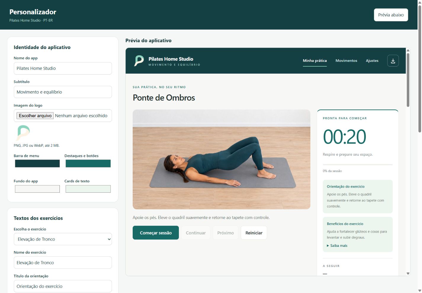 Personalizador real del Pilates Home Studio